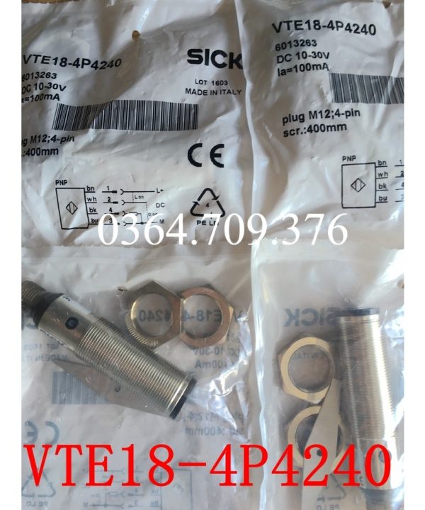 VTE18-4P4240 Cảm Biến SICK Chính Hãng Hoàn Toàn Mới /Công Tắc Quang Điện Phản Xạ Khuếch Tán 4p8240