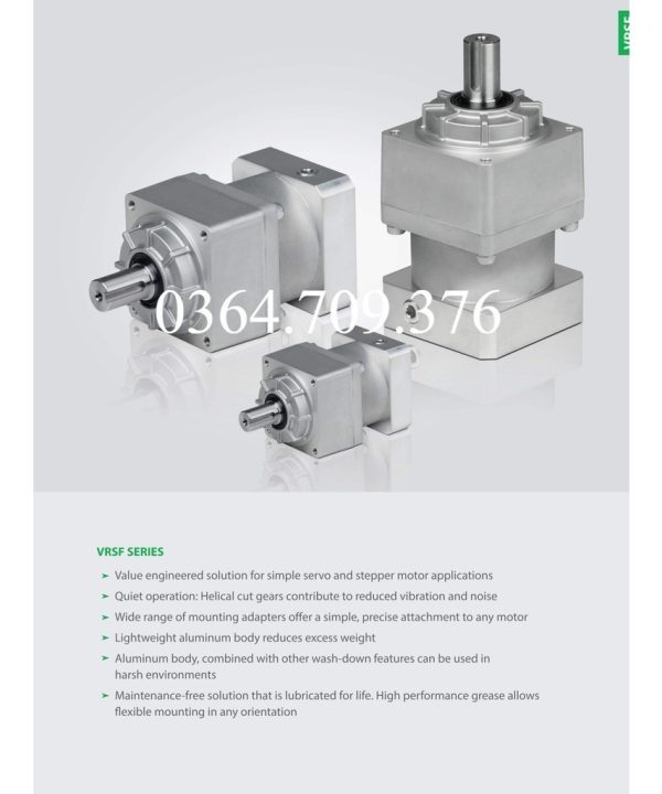 Hộp Giảm Tốc Bánh Răng Hành Tinh Chính Xác  Nidec Shimpo Của Nhật Bản Vrsf/Vrb/VRT/Evb/Evt Hộp Số