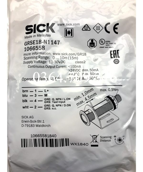 Công Tắc Quang Điện Hình Trụ SICK  GRSE18-N1147 GRSE18-P1147