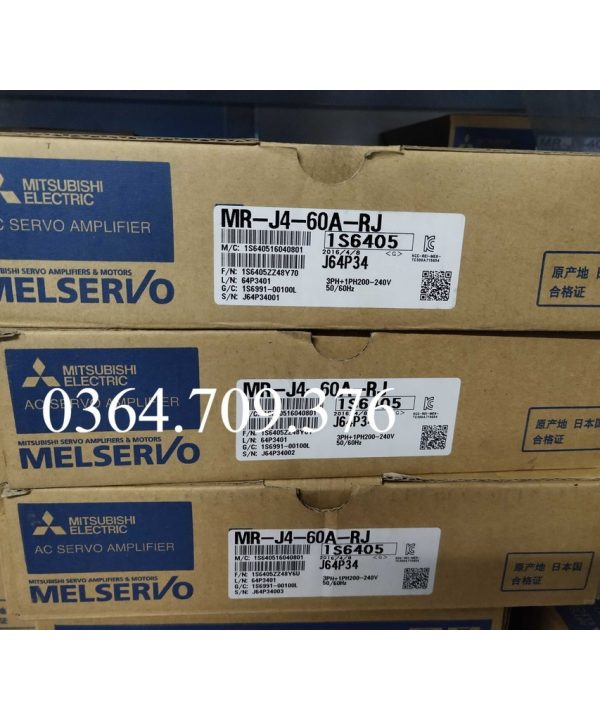 Mitsubishi Bộ Điều Khiển Servo MR-J4-60A-RJ Original Authentic , Bảo Hành Một Năm Và