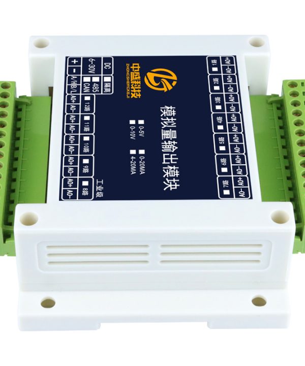 12 Kênh Điện Áp Đầu Ra Analog 485 Sang Dòng Điện Đầu Ra 4-20mA 0-5V 0-10V Modbus Cấp Công Nghiệp