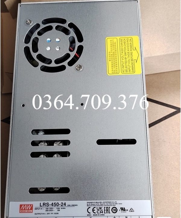 Bộ Nguồn Mean Well Taiwan  LRS-450-12V 24V 5v15v36v48v DC 450W
