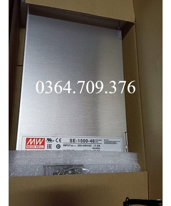 Bộ Nguồn Mean Well SE-1500-48 Cấp Nguồn Taiwan 48V 31.3A 1500W