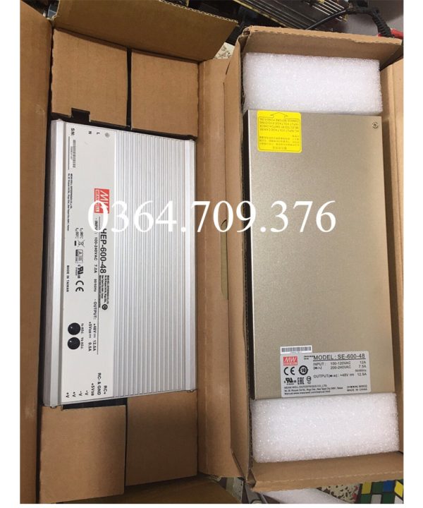 Bộ Nguồn Mean Well HEP-600-48 12.5A Hrp Taiwan