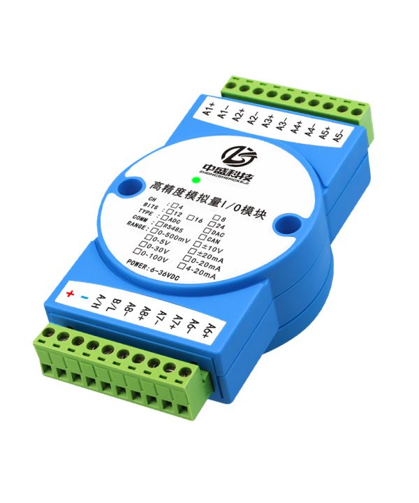 Module Thu Thập Tín Hiệu Analog Có Độ Chính Xác Cao 16 Bit Điện Áp Và Dòng Điện Output 5/10/30V/4-20mA Tín Hiệu Sang 485