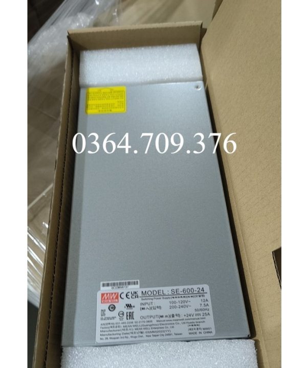 Bộ Nguồn Mean Well SE-600-24 Taiwan 600W 24V 25A