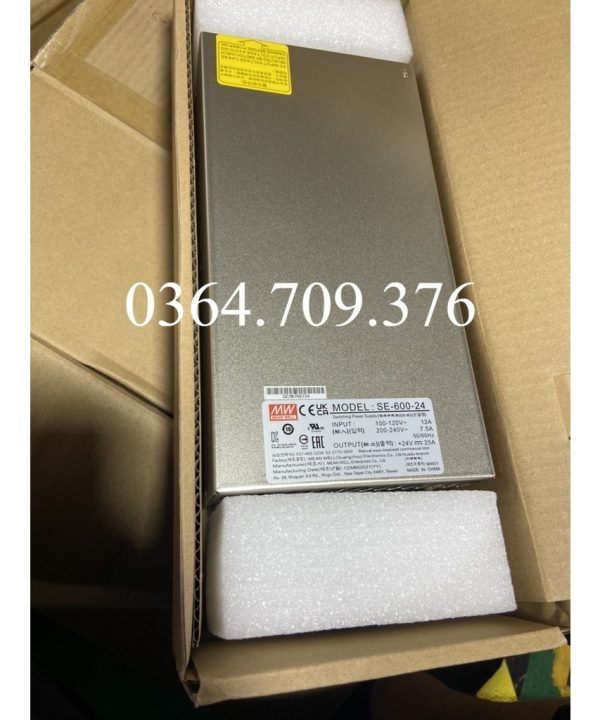 Bộ Nguồn Mean Well SE-600-24 Công Suất 600W 24V 25A Taiwan