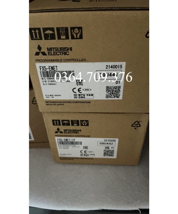 Mitsubishi PLC 2 Trục Định Vị FX5-20PG-P, FX5-4LC, FX5-ENET, FX5-20PG-D, FX5-ENET/IP