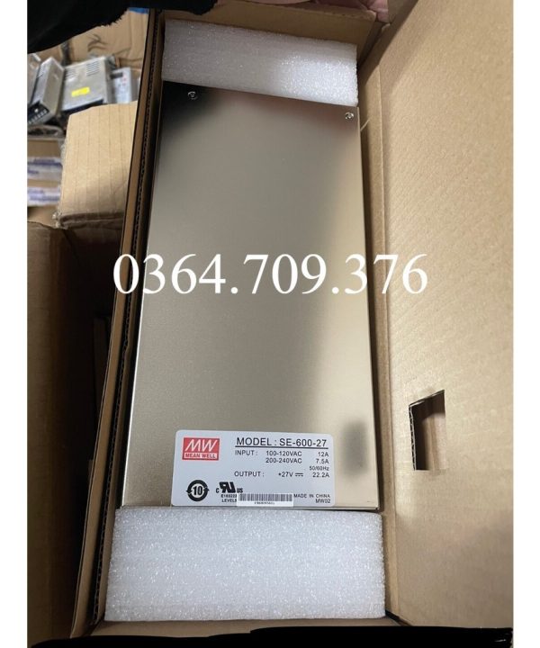 Bộ Nguồn Mean Well Taiwan 27V 600W SE-600-27