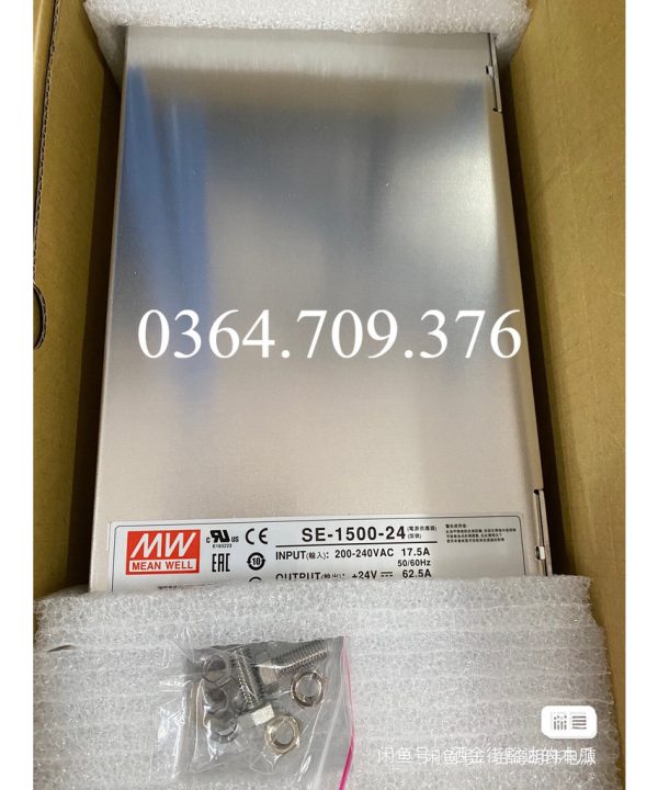 Bộ Nguồn Mean Well Chuyển Mạch Dòng Điện Cao SE-1500-24 Công SuấT 1500W 24V 63A