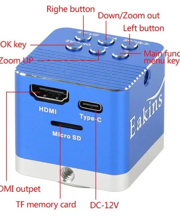 24MP 4k imx334 công nghiệp video HDMI kính hiển vi camera 100x 130x 180X 300x 200X 500x Zoom C mount ống kính cho điện thoại PCB sửa chữa