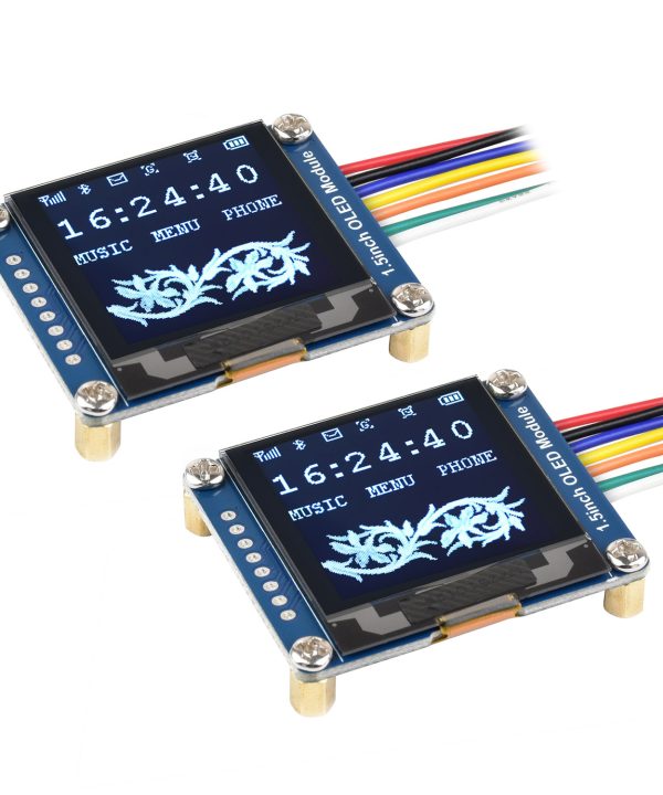 2 cái/lốc Waveshare 1.5 inch OLED Raspberry Pi hiển thị module, nhúng ssd1327 Chip điều khiển, SPI / I2C thông tin liên lạc