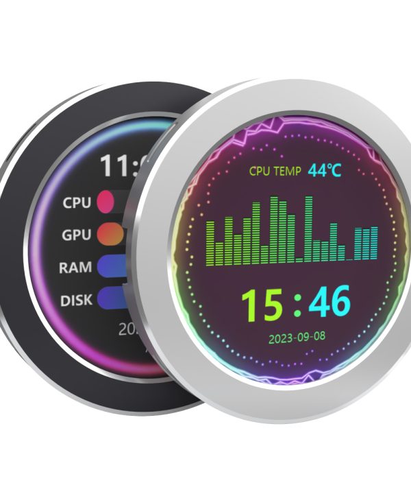 Waveshare 2.1 / 2.8 / 3.4 / 4 inch màn hình USB, AIO LCD/ CPU mát màn hình/hiển thị cho bên trong PC/Máy tính để bàn RGB môi trường xung quanh màn hình