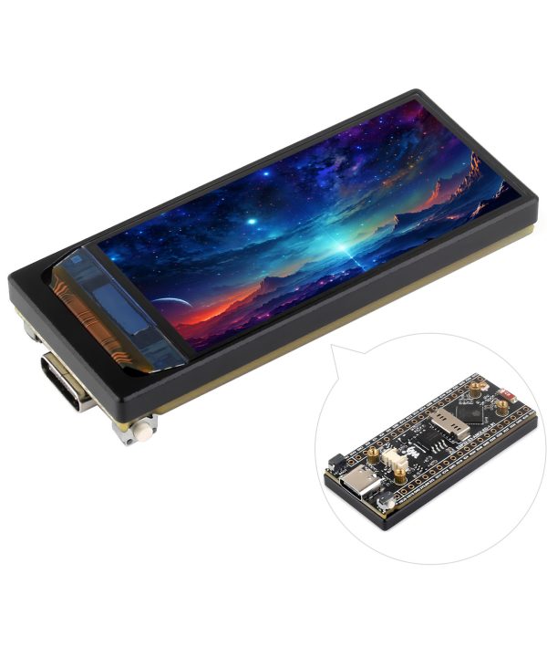 Waveshare ESP32-S3 1.91inch bảng phát triển hiển thị AMOLED, 240 × 536, bộ xử lý lõi kép 32 bit LX7, lên đến 240MHz