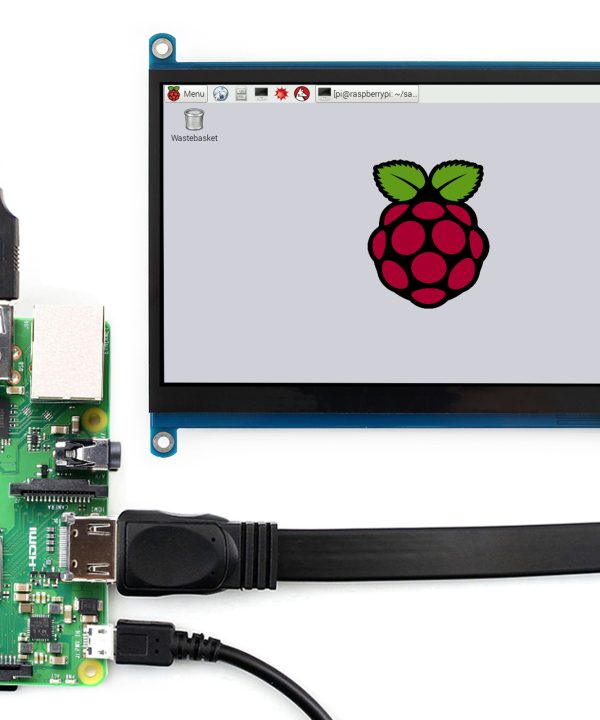 7inch cảm ứng điện dung màn hình LCD (H), 1024 × 600, HDMI, IPS, hệ thống khác nhau hỗ trợ, màn hình hiển thị cho Raspberry Pi 5/4B/3B