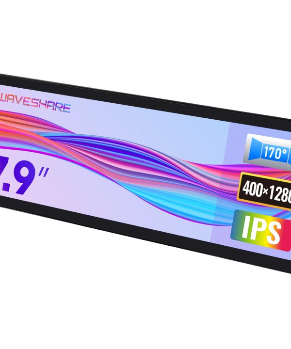 Waveshare Raspberry Pi LCD hiển thị 7.9inch IPS hiển thị, 400 × 1280 pixel, bảng điều khiển kính cường lực, HDMI, chức năng cảm ứng tùy chọn