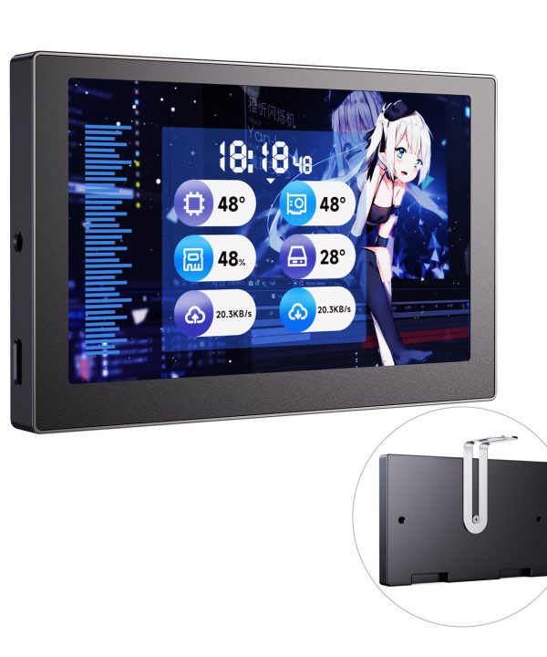 Màn hình USB waveshare5/7/8 / 8.8 inch, màn hình LCD AIO, Ốp PC màn hình thứ cấp/màn hình xung quanh RGB để bàn, bảng điều khiển IPS