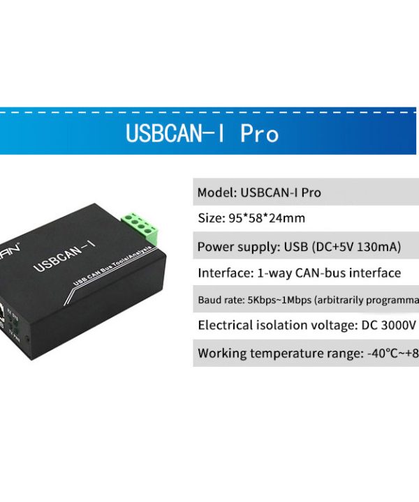 New 	
USBCAN-I Pro Giao diện USB hiệu suất cao cấp công nghiệp CAN phân tích thẻ để phát triển sản phẩm Bus