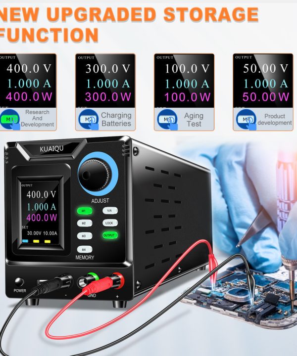 Programmable DC  Power Supply 400V 1A RS232/USB Port 200V 300V Power Banks Output Switch Circuit Board Power On Test New
