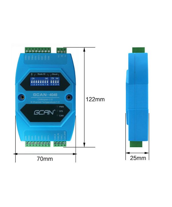 Canopen giao diện cặp nhiệt điện đầu vào mô-đun Can-bus Hỗ trợ định dạng khung can2.0a tuân thủ kỹ thuật 11898 ISO/DIS