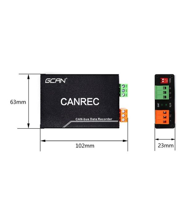 Mô-đun lưu trữ đơn kênh gcan nhận ra lưu trữ thời gian thực của dữ liệu bus CAN
