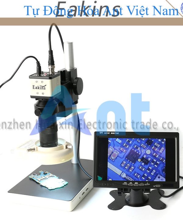 Eakins 800TVL 1/3 " CCD Digital BNC Color Video Microscope Camera Set + 100X C-Mount Lens +Stand+56 LED Light +7"