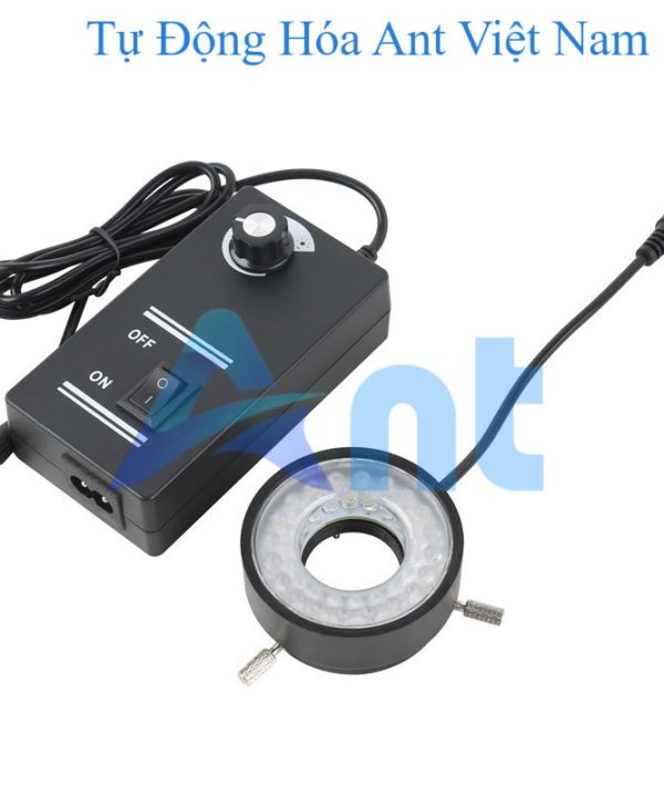 Eakins 40 LED Miniscope Ring Light 0 - 100% Adjustable Lamp M28 Threaded Interface for Microscope Camera Illumination